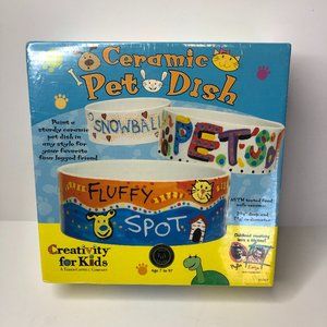 Creativity For Kids Ceramic Paintable Pet Dish